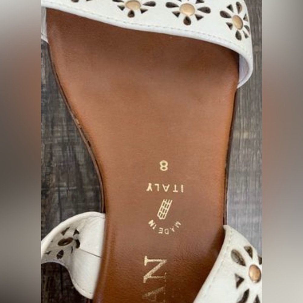 White leather sandals size 8 - Picture 6 of 6